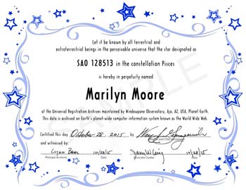 name a star certificate